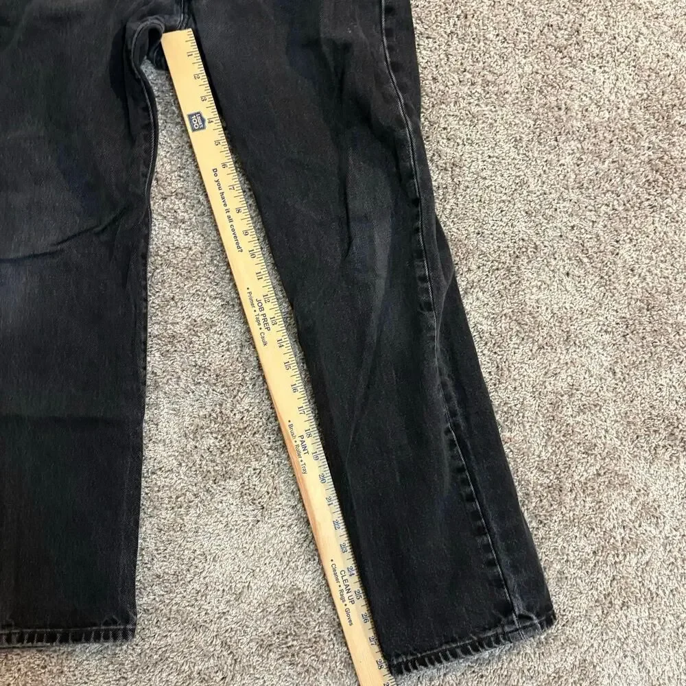 Vintage Y2K Levis 501 Faded Black Denim Jeans Mens 33x30 Button Fly Straight